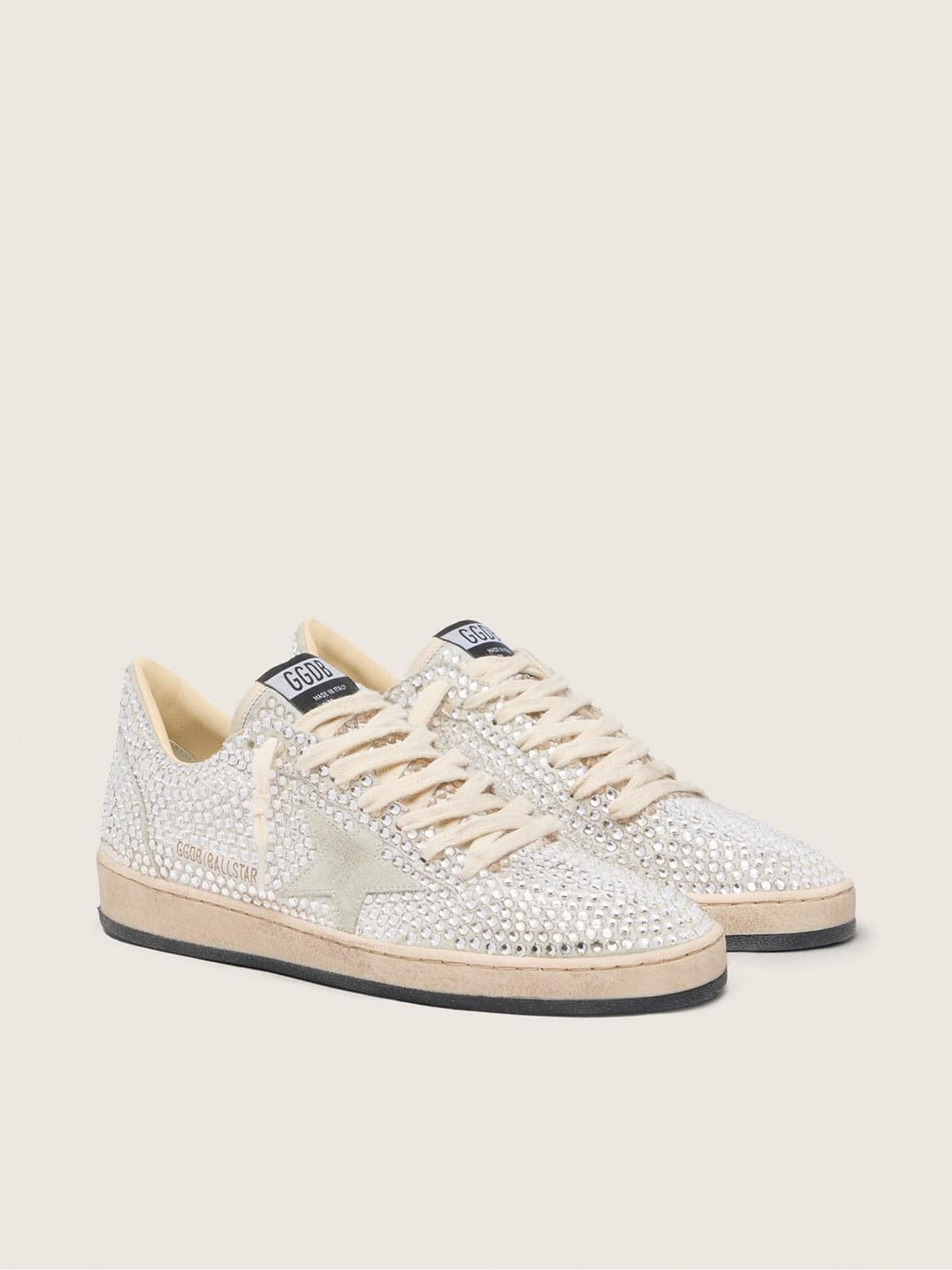 Women’s Ball Star  with Swarovski crystals and gray suede star