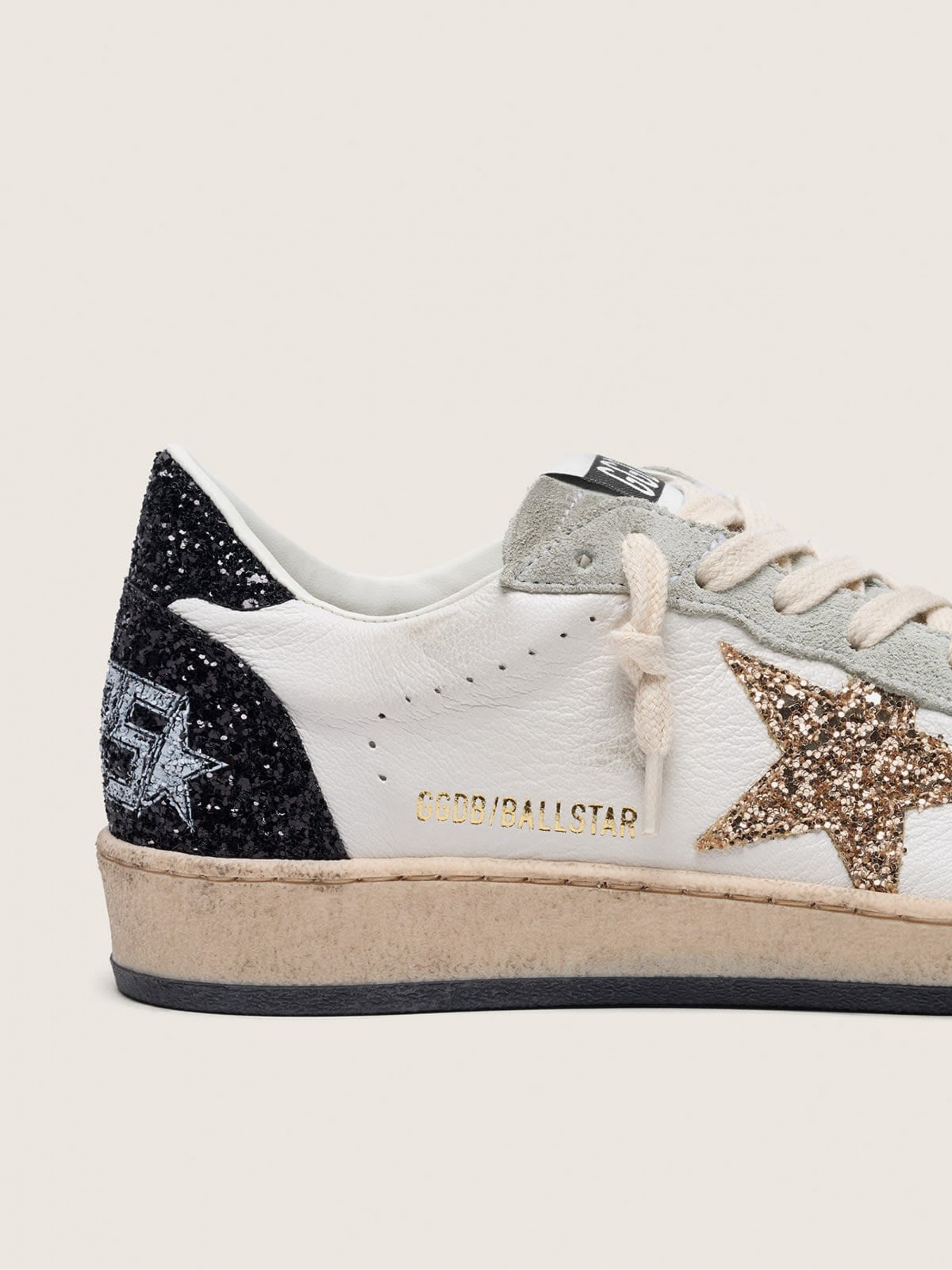 Women’s Ball Star  in nappa and suede with glitter star and black heel tab