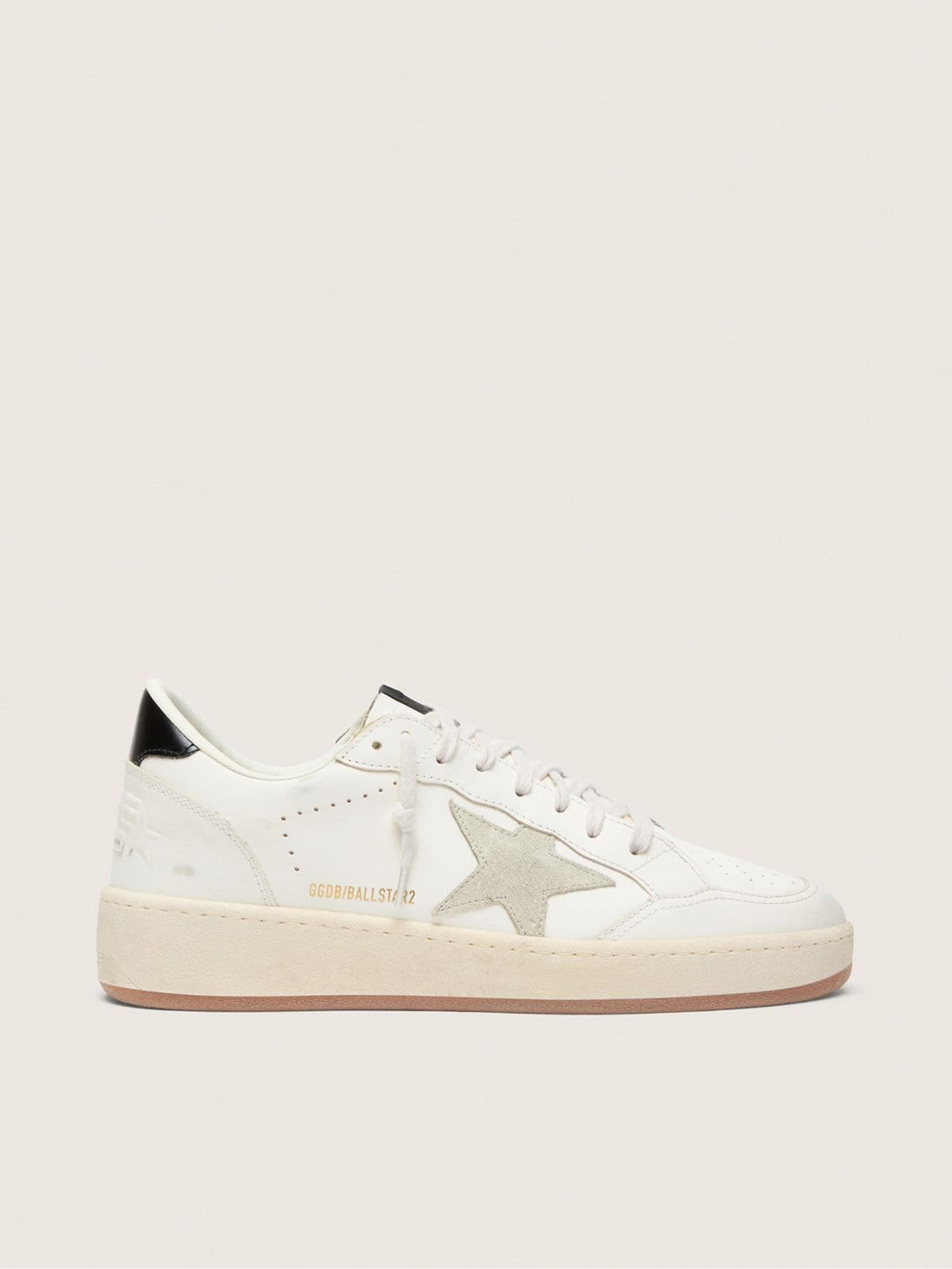 Women's Ball Star with ice-gray suede star and glossy black leather heel tab