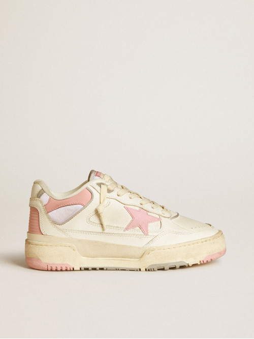 Men’s Forty2 with pink star and white leather heel tab