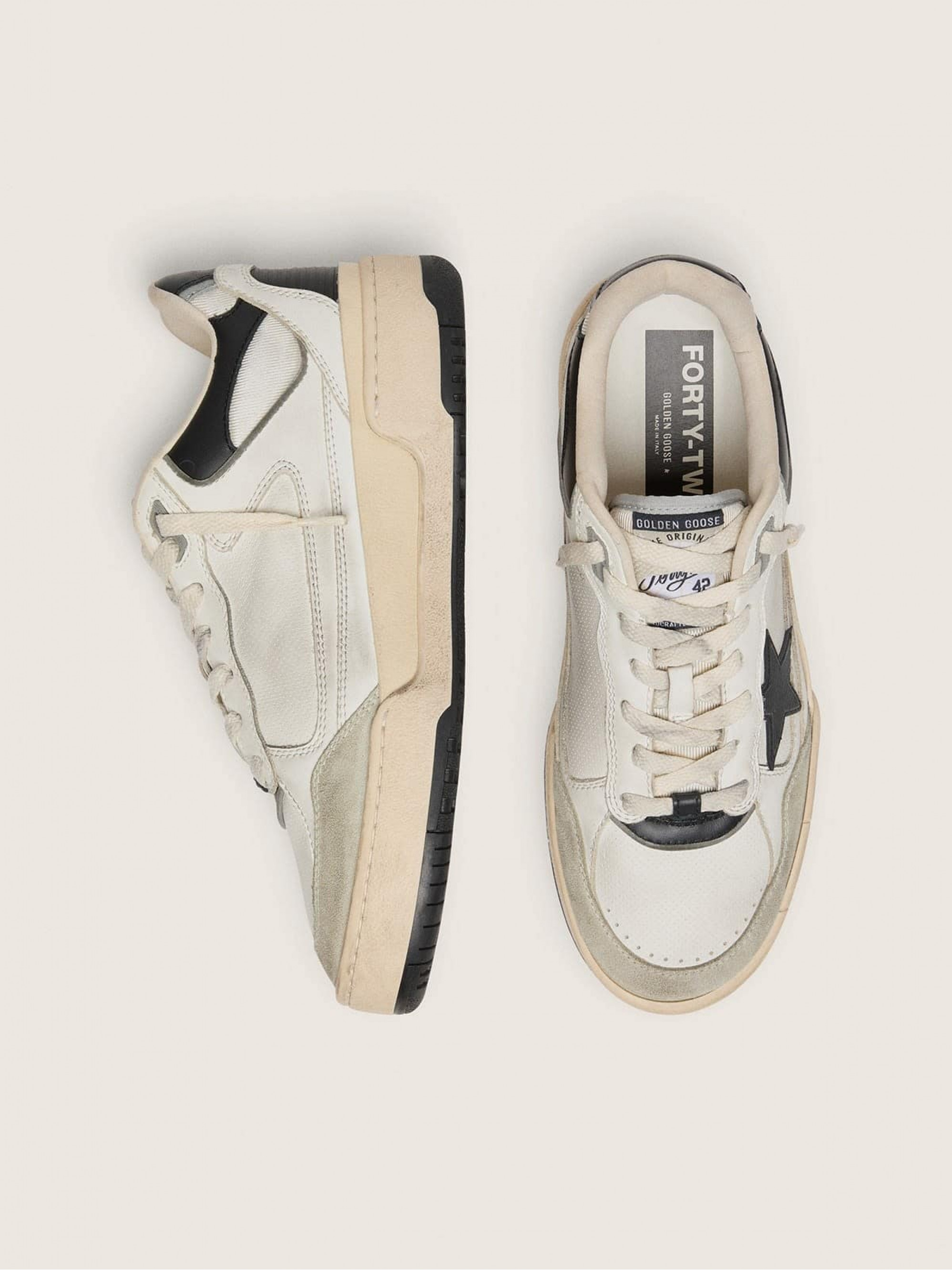 Men’s Forty2 with black star and black leather heel tab