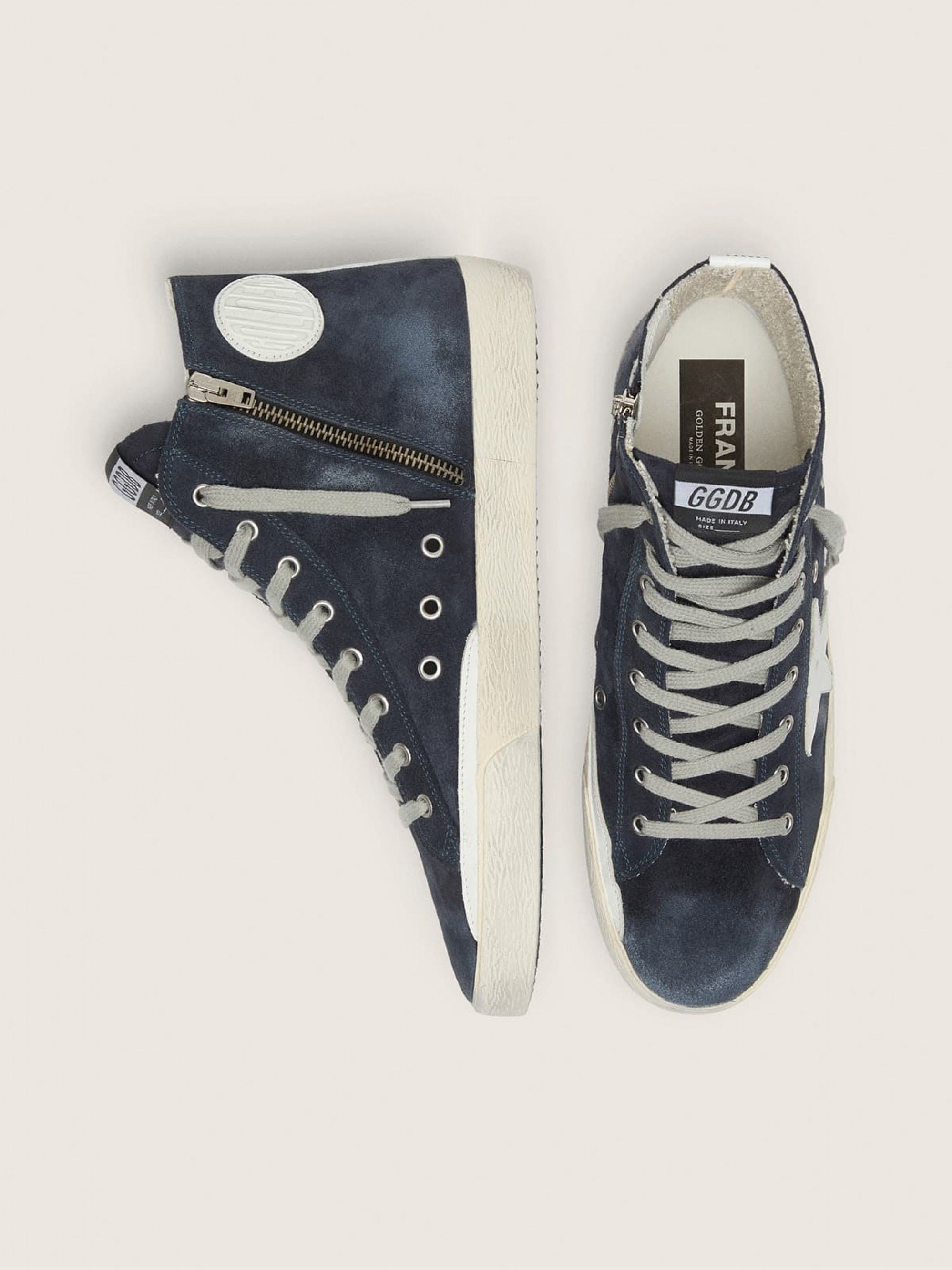 Men's Francy in leather with leather star and heel tab