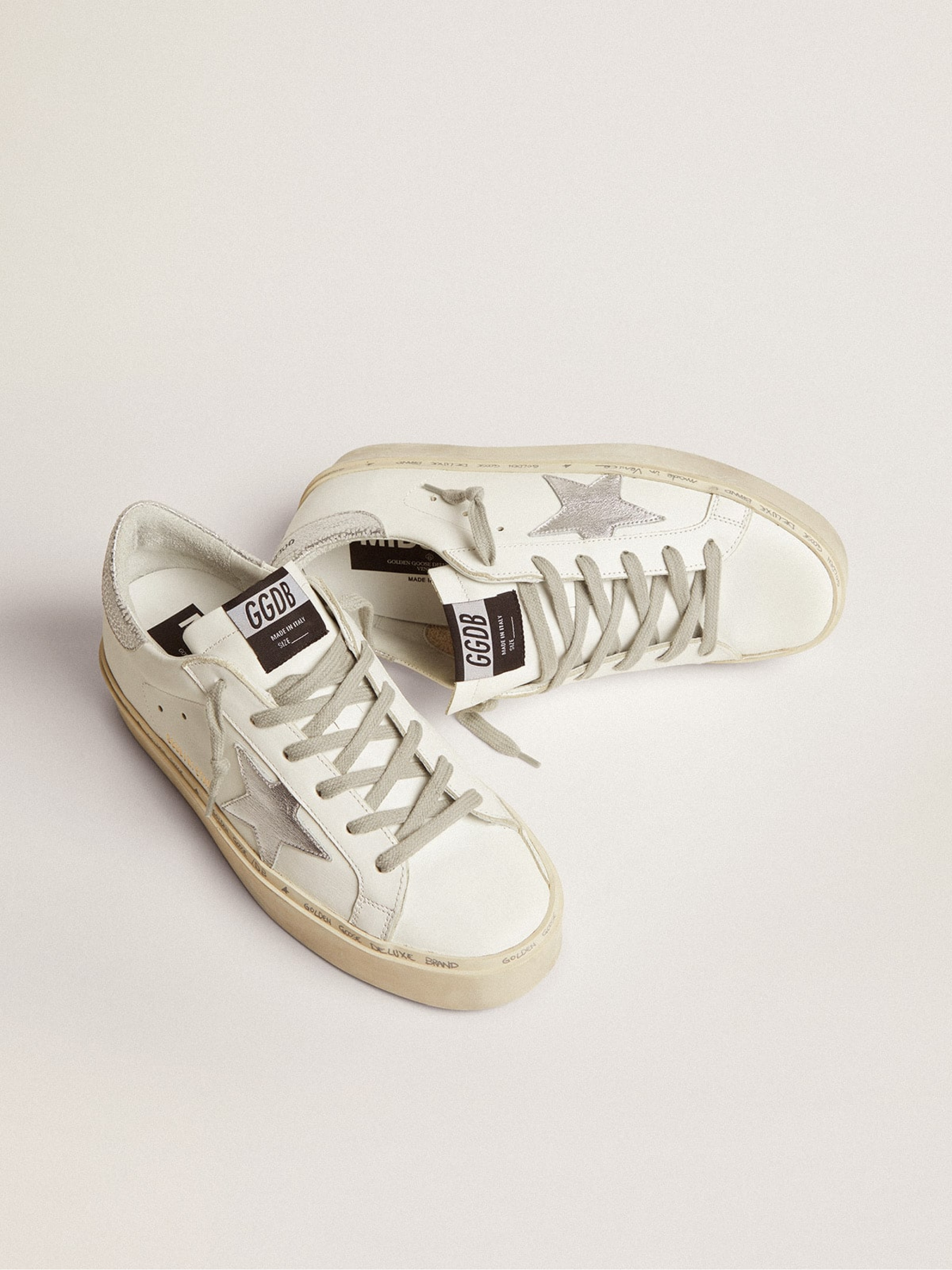 Women’s Hi Star sneakers with silver heel tab | Golden Goose