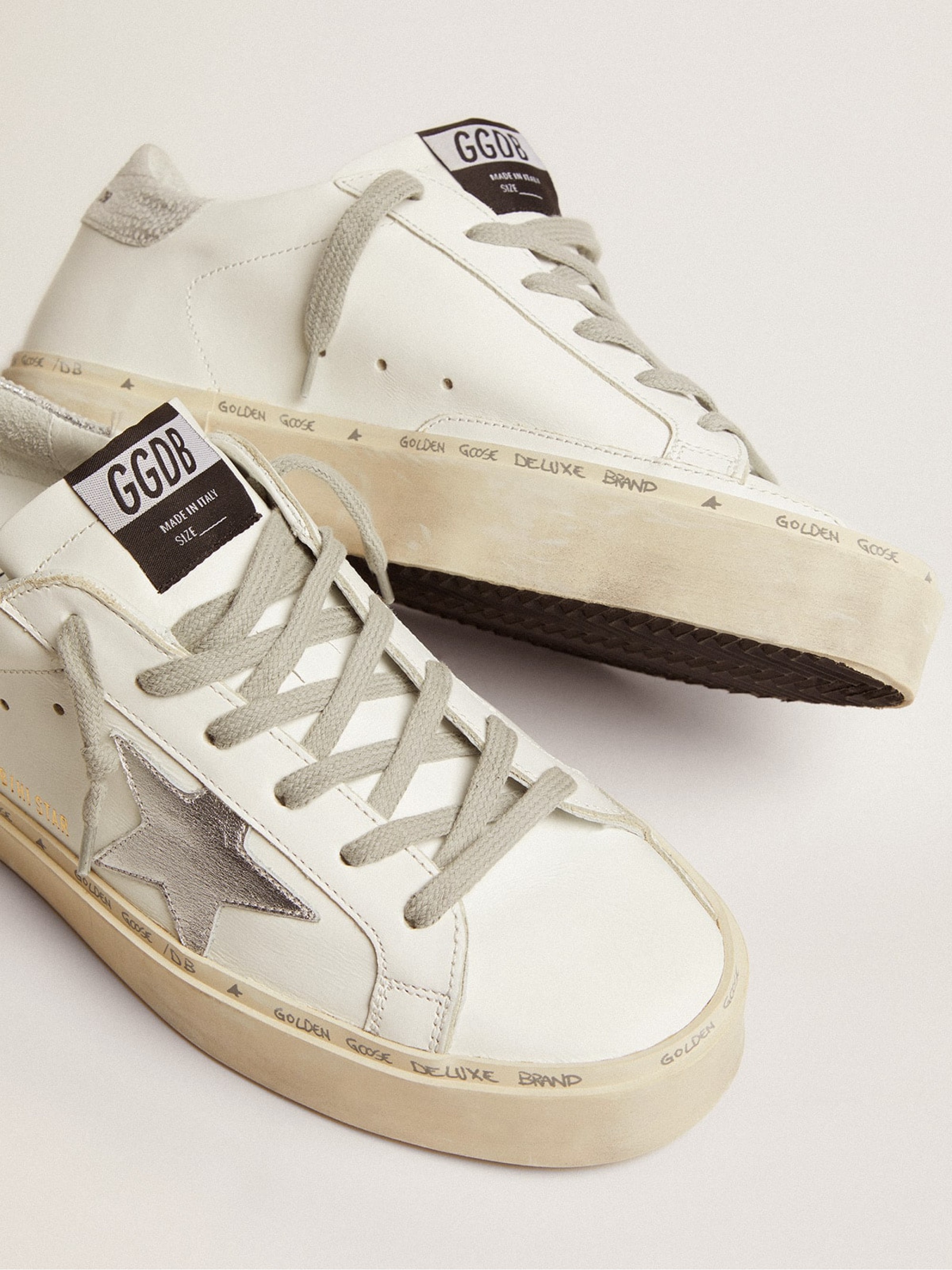 Women’s Hi Star sneakers with silver heel tab | Golden Goose
