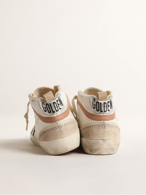 Mid Star  in nappa with glitter star and nude leather flash