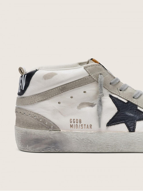 Men's Mid Star white with black star