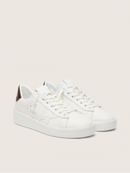 Purestar with white star and burgundy lizard-print heel tab