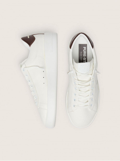 Purestar with white star and burgundy lizard-print heel tab