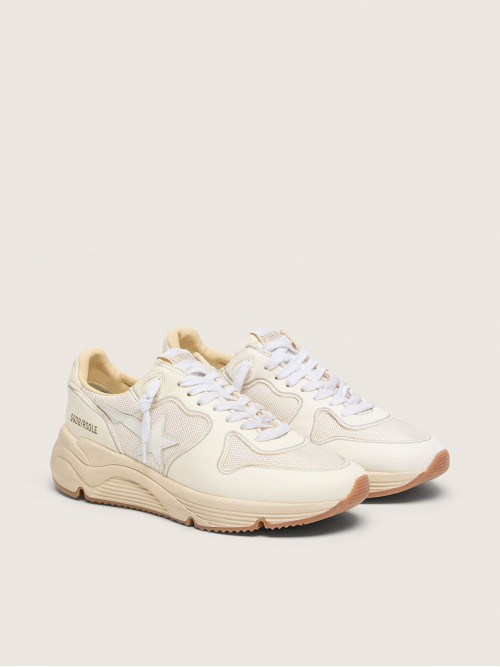 Women's Running Sole in mesh and white nappa