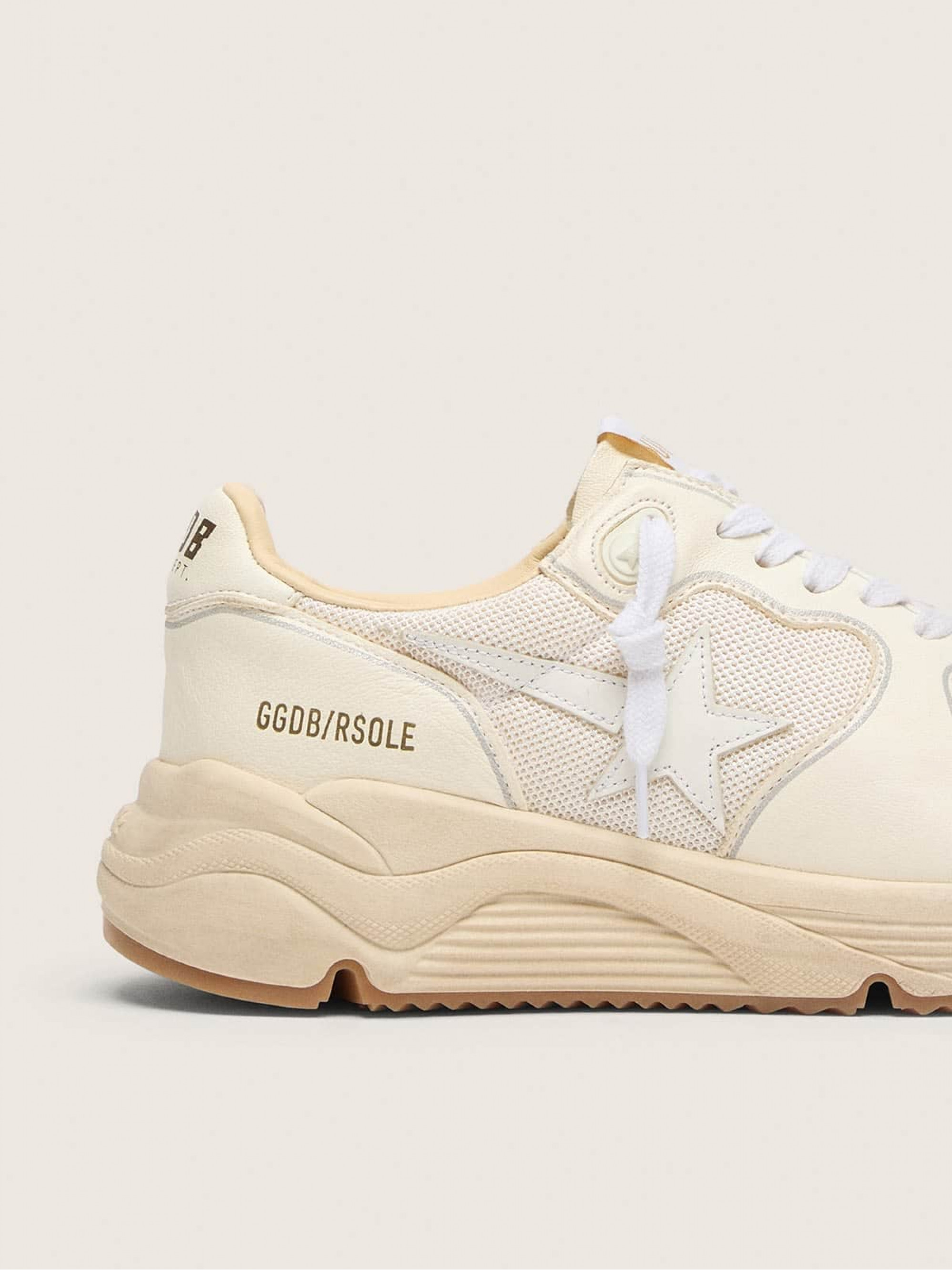 Women's Running Sole in mesh and white nappa