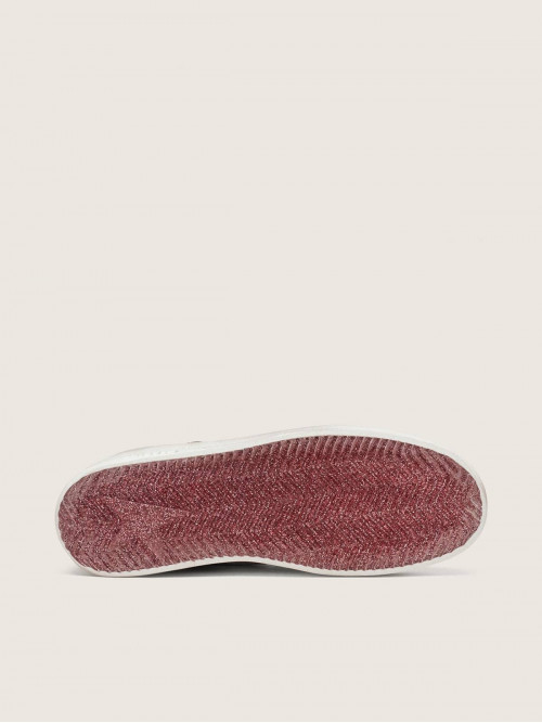 Women’s Stardan LAB in burgundy and silver leather and glitter