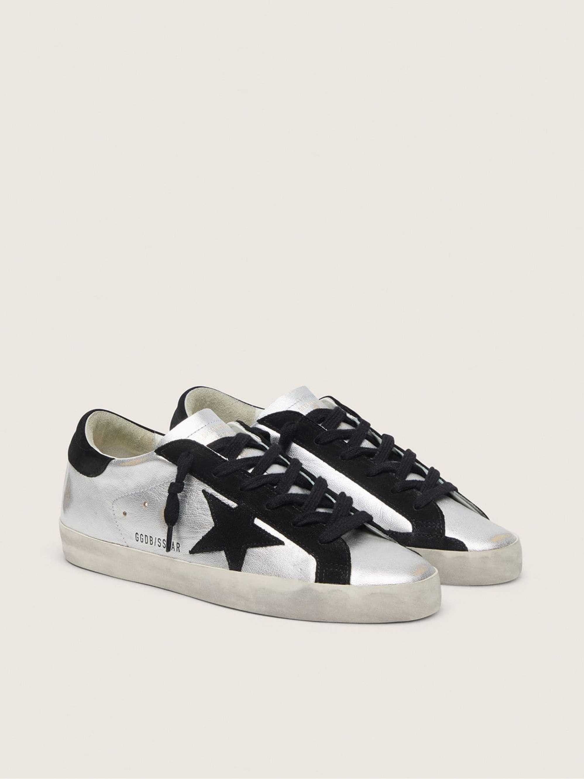 Women’s Super-Star sneakers in silver leather | Golden Goose