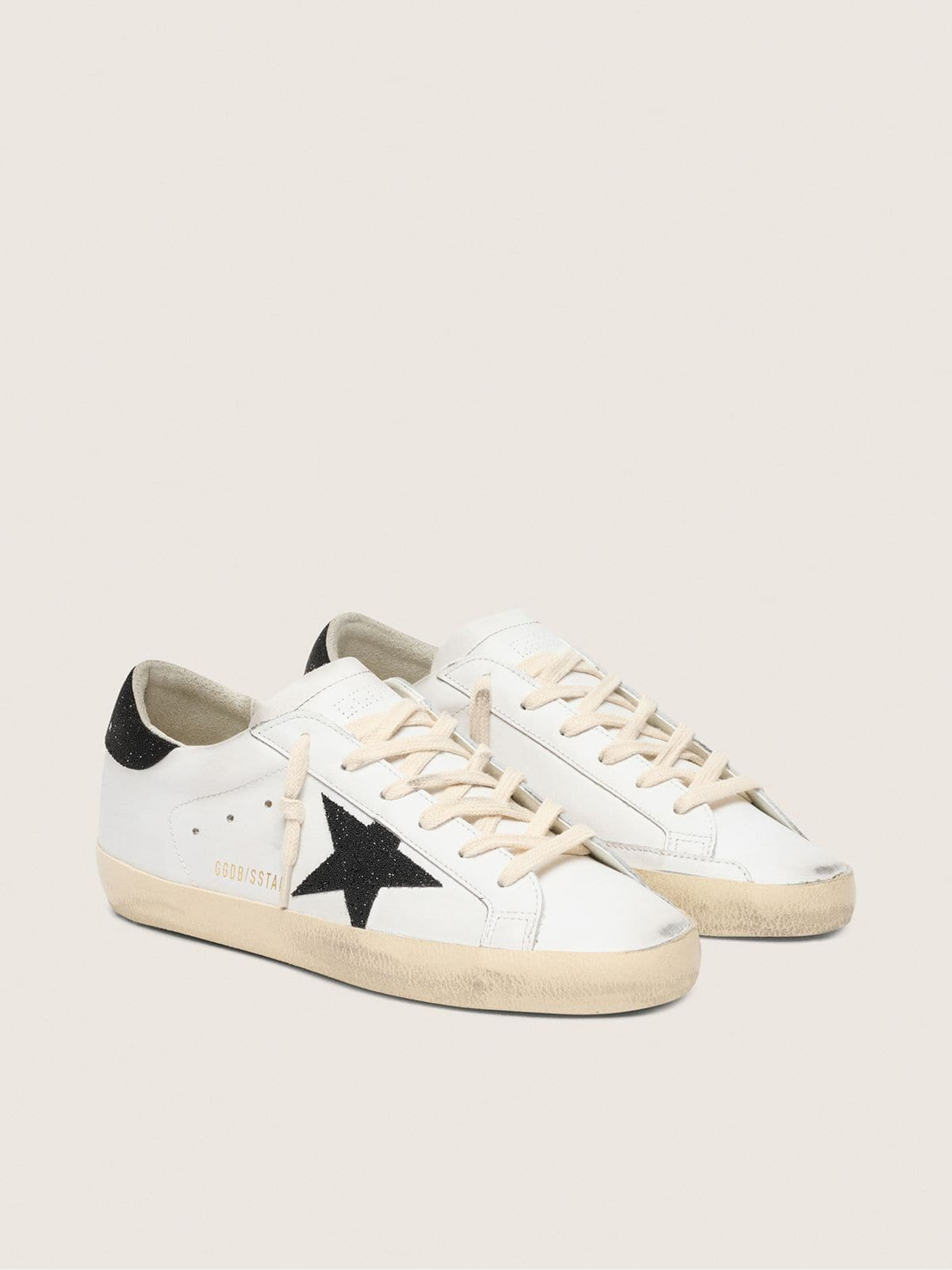 Sneaker black Swarovski crystals Super-Star LTD for women | Golden Goose