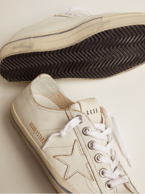 Women's V-Star in vintage effect leather