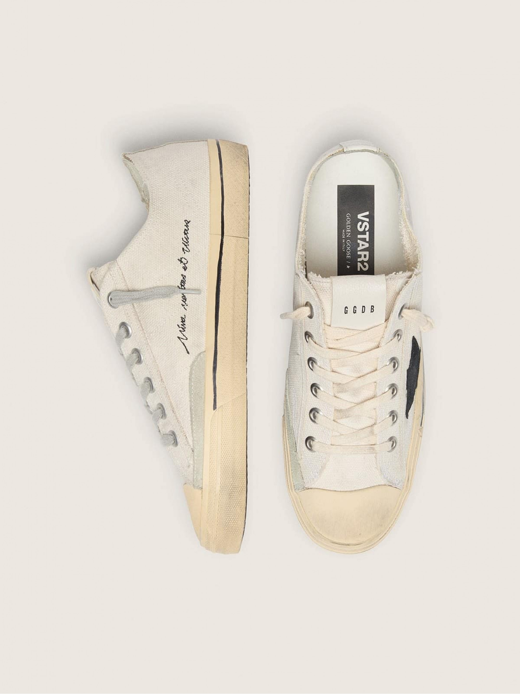Women's V-Star  with black suede star and embroidered lettering