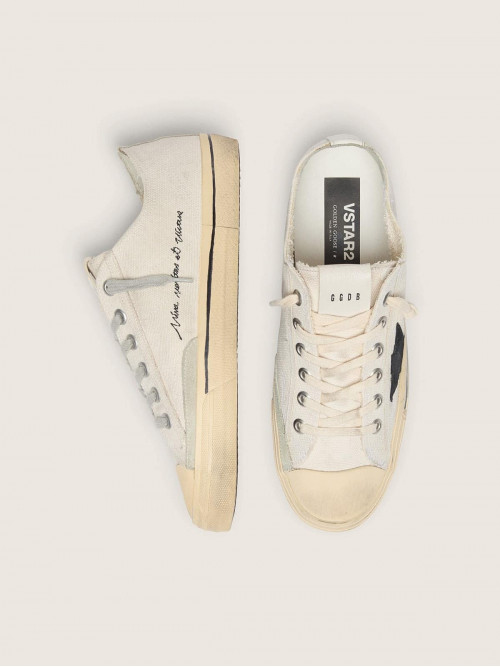 Women's V-Star  with black suede star and embroidered lettering