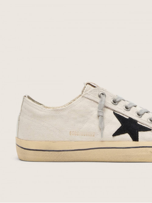 Women's V-Star  with black suede star and embroidered lettering