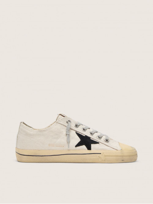 Women's V-Star  with black suede star and embroidered lettering